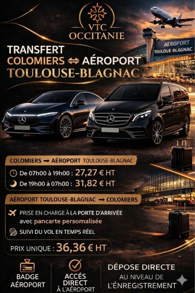 Transferts aéroport Toulouse Blagnac TAXI VTC Navette